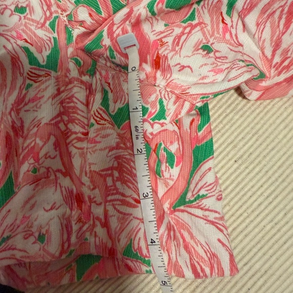 Lilly Pulitzer Pink and Green Bermuda Shorts Vibrant Tropical Print - Picture 5 of 9